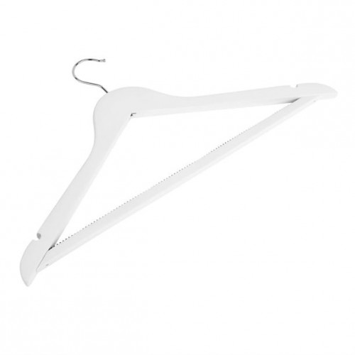 Bolero White Wooden Hangers (Pack of 10)