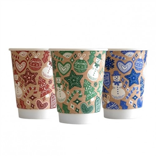 Vegware Christmas Double Wall Hot Cup...