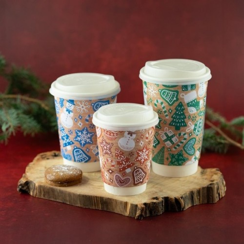 Vegware Christmas Double Wall Hot Cup...