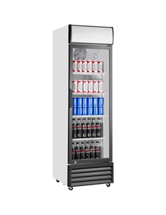Commercial Bottle cooler Upright 290 litres Single hinged glass door Black&ampWhite | Stalwart DA-SSP338WEA 2