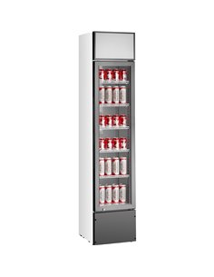 Commercial Bottle cooler Upright 160 litres Single hinged glass door Black&ampWhite | Stalwart DA-SSP160FEA 2