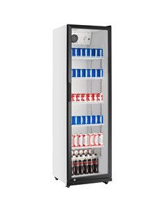 Commercial Bottle cooler Upright 210 litres Single hinged glass door Black&ampWhite | Stalwart DA-SSP390FEB 2