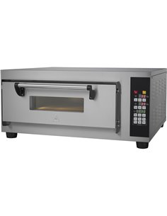 Commercial Pizza oven Electric 1 chamber 400x400mm 450°C Digital controls 2.6kW 230V | Stalwart DA-PS441BE