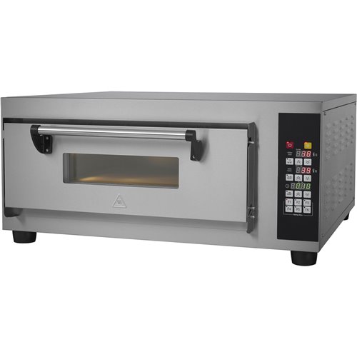 Commercial Pizza oven Electric 1 chamber 400x400mm 450°C Digital controls 2.6kW 230V | Stalwart DA-PS441BE
