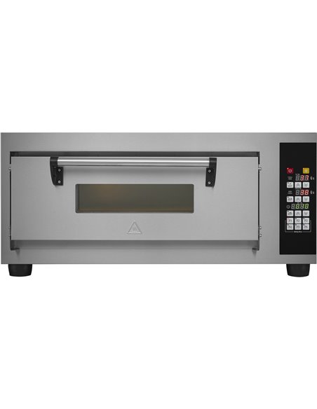 Commercial Pizza oven Electric 1 chamber 500x500mm 450°C Digital controls 4.2kW 230V | Stalwart DA-PS551E