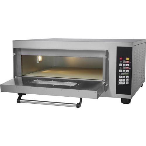 Commercial Pizza oven Electric 1 chamber 610x610mm 450°C Digital controls 4.2kW 230V | Stalwart DA-PS661E