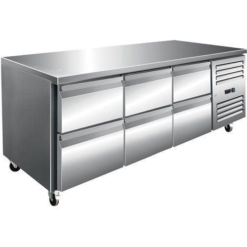 Commercial Refrigerated Counter 6 drawers Depth 700mm | Stalwart DA-JTGN3160TN
