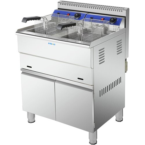 Professional Twin Basket Free standing Gas Fryer Twin tank 36 litres| Stalwart DA-HGF182C