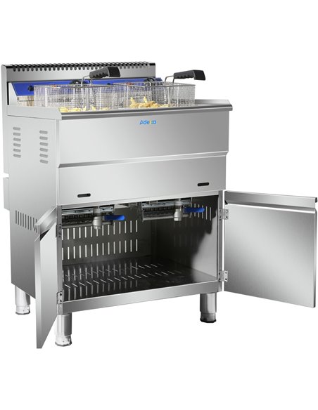 Professional Twin Basket Free standing Gas Fryer Twin tank 36 litres| Stalwart DA-HGF182C