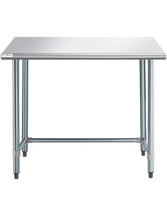 Commercial Work table Stainless steel No bottom shelf 1220x760x900mm | Stalwart DA-WTGOB3048418 2