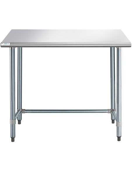 Commercial Work table Stainless steel No bottom shelf 1220x760x900mm | Stalwart DA-WTGOB3048418