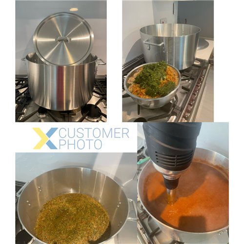 Professional Sauce Pot with Lid Aluminium 37 litres | Stalwart DA-ALPOT40