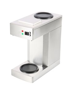 Commercial Filter Coffee maker Manual fill 1 glass jug 2 hotplates | Stalwart DA-RB386AD1 2