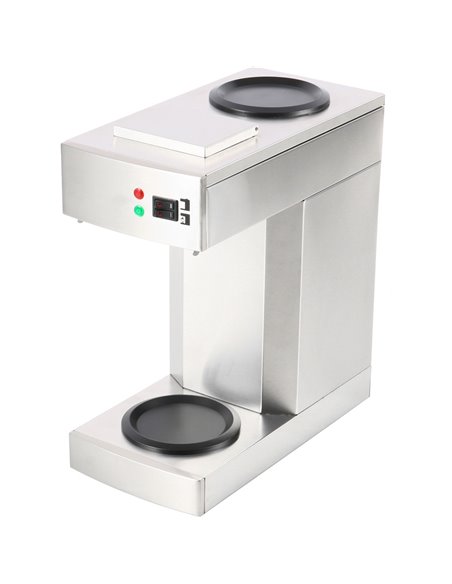 Commercial Filter Coffee maker Manual fill 1 glass jug 2 hotplates | Stalwart DA-RB386AD1