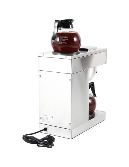 Commercial Filter Coffee maker Manual fill 1 glass jug 2 hotplates | Stalwart DA-RB386AD1