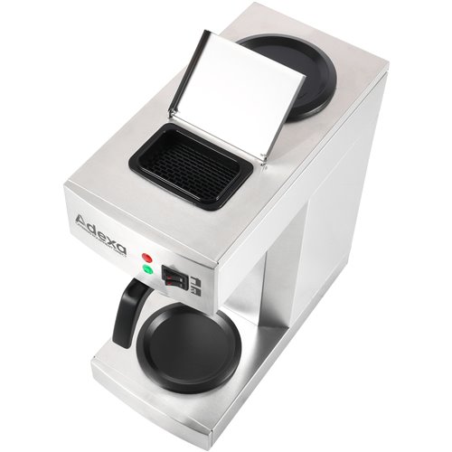 Commercial Filter Coffee maker Manual fill 1 glass jug 2 hotplates | Stalwart DA-RB386AD1