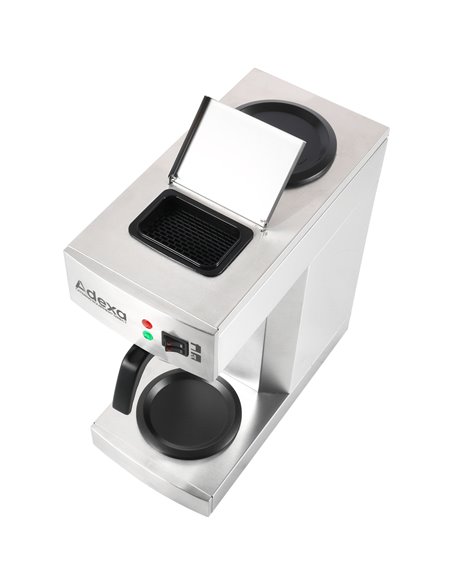 Commercial Filter Coffee maker Manual fill 1 glass jug 2 hotplates | Stalwart DA-RB386AD1