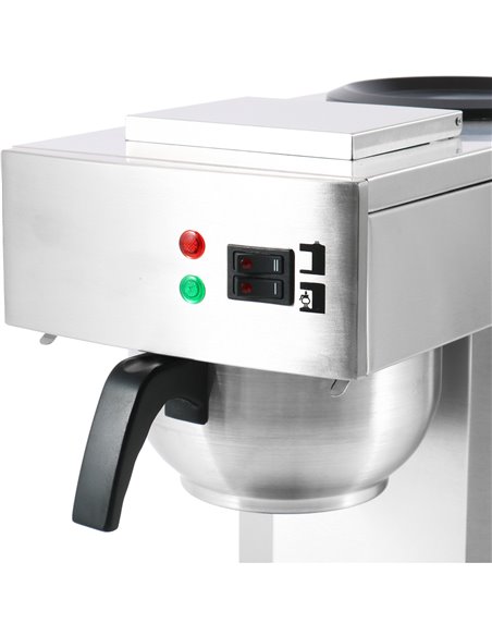 Commercial Filter Coffee maker Manual fill 1 glass jug 2 hotplates | Stalwart DA-RB386AD1