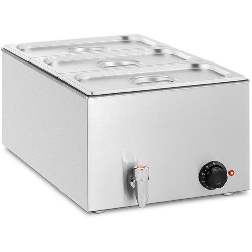 Commercial Bain Marie 3xGN1/3 0.6kW | Stalwart DA-M103