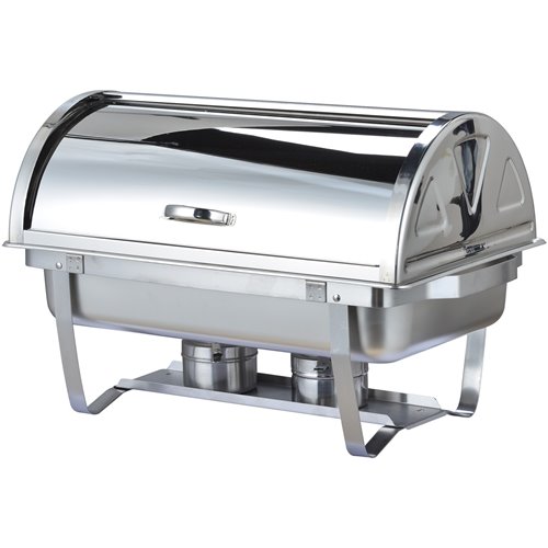 Roll Top Chafing Dish GN1/1 Stainless steel 9 litres 600x350x320mm Folding Frame | Stalwart DA- DTC1022