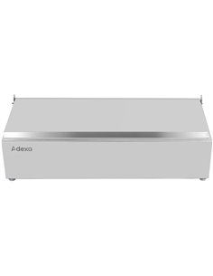 Commercial Condiment Holder with lid including 4xGN1/6-100mm containers Stainless steel | Stalwart DA-CHD04AFL 2
