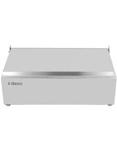 Commercial Condiment Holder with lid including 3xGN1/6-100mm containers Stainless steel | Stalwart DA-CHD03AFL 2