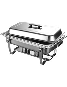 Chafing Dish GN1/1 Stainless steel 9 litres 600x350x320mm Folding Frame | Stalwart DA- DTC1011