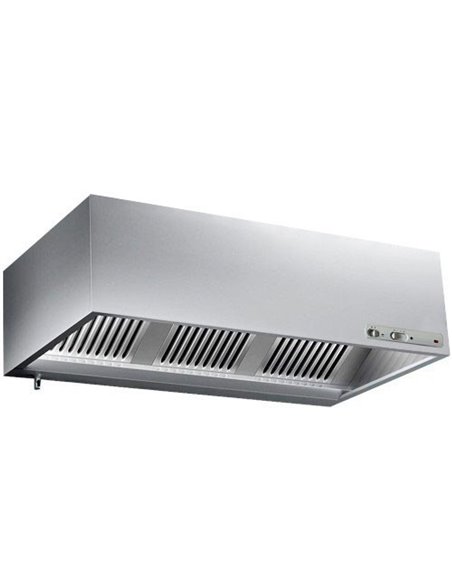 Box Wall type Extraction canopy with Filter &amp Fan &amp Lights &amp Speed control 1000x700x450mm | Stalwart DA-VHS107F