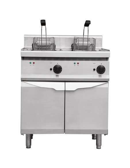 Professional Free standing Fryer Electric Twin tank 2x20 litres 24kW | DA-THE7F1818M