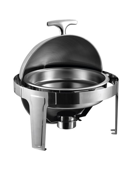 Roll top Chafer Round Stainless steel Mirror polish 6 litres | Stalwart DA-RA2101B