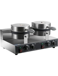 Commercial Waffle maker Double Round | Stalwart DA-HWB2 2