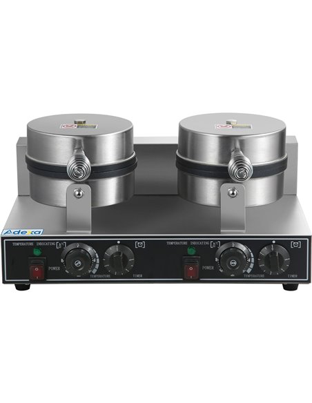 Commercial Waffle maker Double Round | Stalwart DA-HWB2