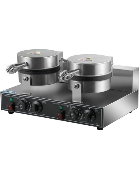 Commercial Waffle maker Double Round | Stalwart DA-HWB2