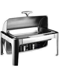 Roll top Chafer GN1/1 Stainless steel Mirror polish 9 litres | Stalwart DA-RA2301B 2