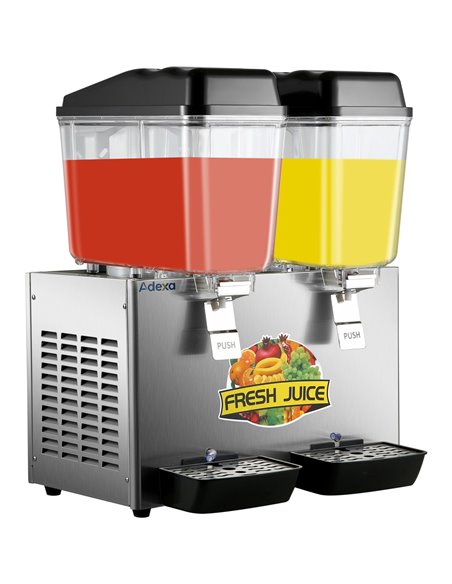 Commercial Cold Drinks Dispenser 2 x 16 litres | Stalwart DA-LSJ16LX2