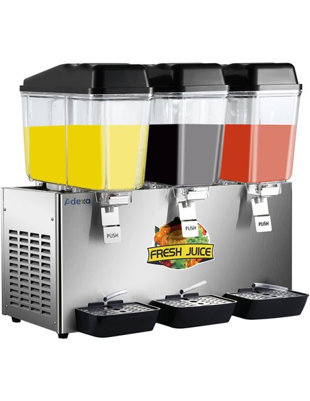Commercial Cold Drinks Dispenser 3 x 16 litres | Stalwart DA-LSJ16LX3