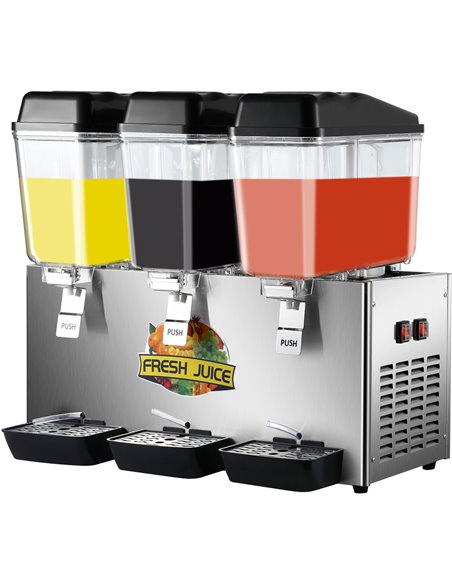 Commercial Cold Drinks Dispenser 3 x 16 litres | Stalwart DA-LSJ16LX3