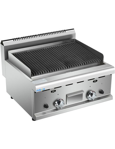 Commercial Gas Lava rock Grill 2 zones Countertop | Stalwart DA-HGL607