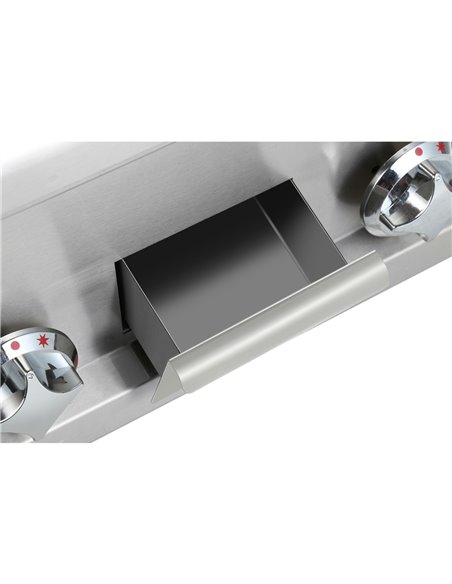 Commercial Gas Lava rock Grill 2 zones Countertop | Stalwart DA-HGL607