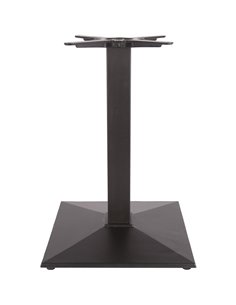 Black Cast Iron Table base Square 410mm Standard height | Stalwart DA-A038A