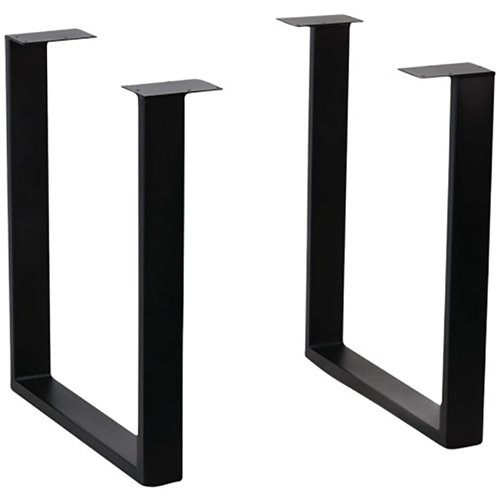 Black Industrial Style Square Table legs Black 2pcs | Stalwart DA-A142
