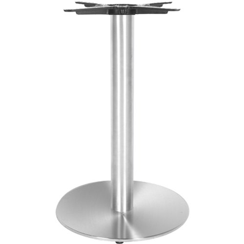 Brushed Steel Table base Round Ø400mm Standard height | Stalwart DA-D001A