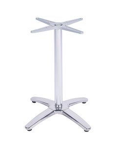 Brushed steel Table base 620mm Standard height | Stalwart DA-D011
