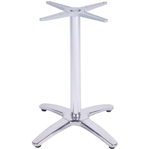Brushed steel Table base 620mm Standard height | Stalwart DA-D011