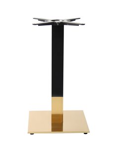 Black &amp Gold Table base Square 400mm Standard height | Stalwart DA-E007