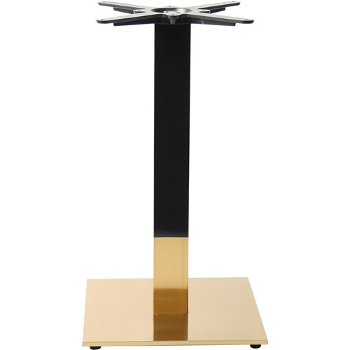 Black &amp Gold Table base Square 400mm Standard height | Stalwart DA-E007