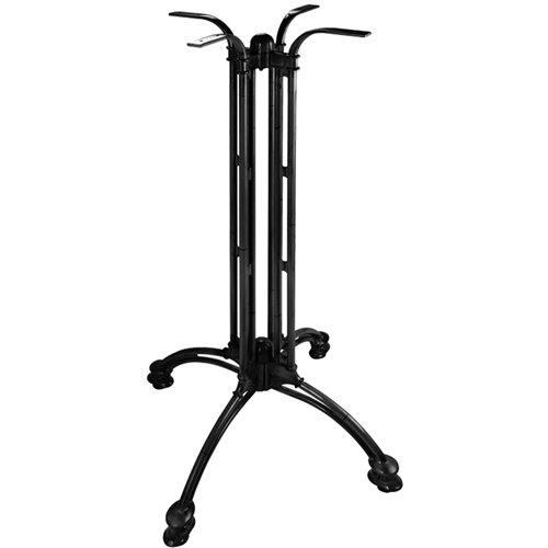 Black Decorative Aluminium Table base 600mm Bar height 1080mm | Stalwart DA-F023