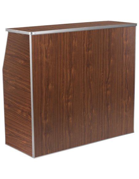 Portable Foldable Bar Walnut Laminate | Stalwart DA-AX204