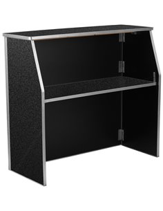 Portable Foldable Bar Black Marble Laminate | Stalwart DA-AX206