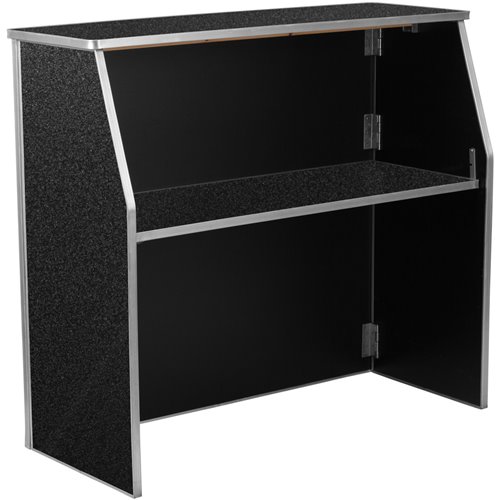 Portable Foldable Bar Black Marble Laminate | Stalwart DA-AX206